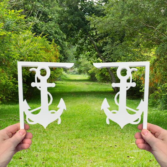 Screen Door Decor - Anchor With Rope Small X2, Custom Mailbox, Bracket, Outdoor Decor, 7x9 inch Free Shipping to Mainland USA