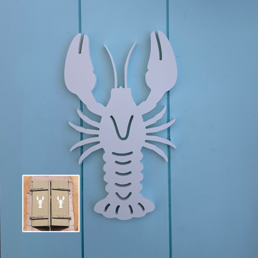 Shutter Embellishments - Lobster Wall Art Small approx 8" x 5", Custom, Outdoor Decor, Coastal, Tropical, Ships Free to Mainland USA (Copy) (Copy) (Copy) (Copy)