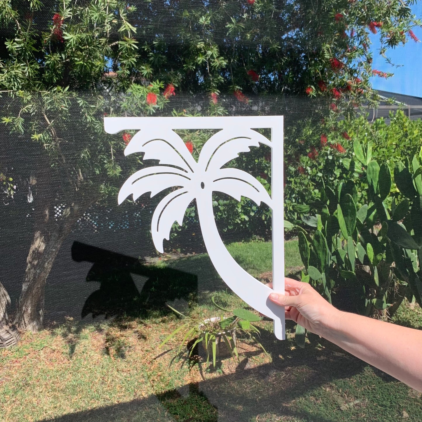 Mailbox Bracket - Palm Tree Medium 12x16 inch, Custom Mailbox, Coastal, Tropical, Bracket, Outdoor Decor, Mailbox & Post Not Included
