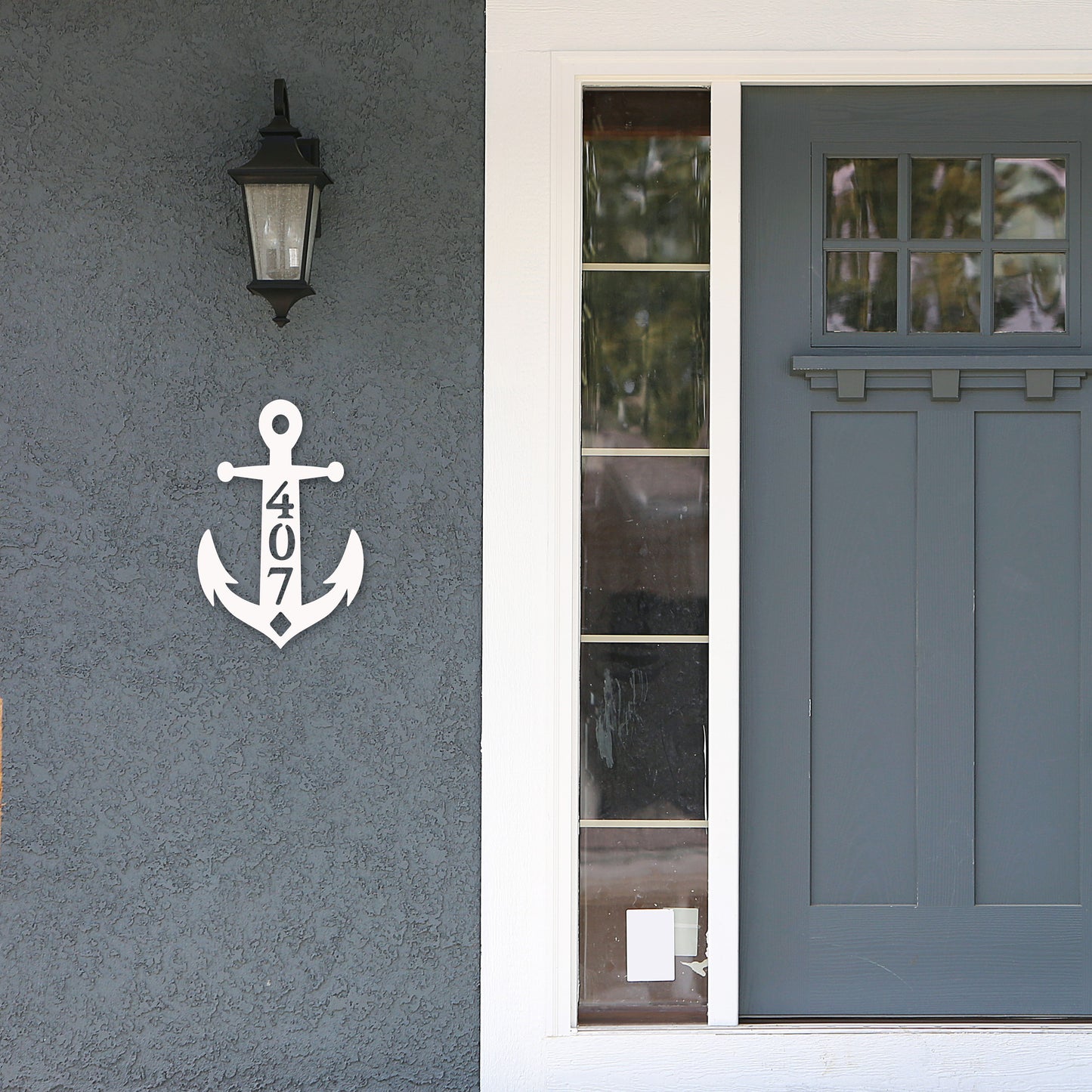 House Number Plaque - Anchor, Address Plaque, Custom, Personalized, Housewarming Gift, Tropical, Outdoor Decor, Ships Free To Mainland USA