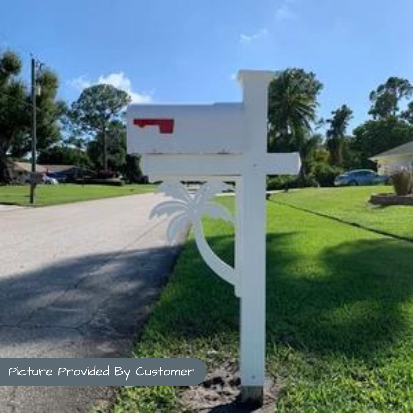 Mailbox Bracket - Palm Tree Large 16x21 inch, Custom Mailbox, Coastal, Tropical, Bracket, Outdoor Decor, Mailbox & Post Not Included