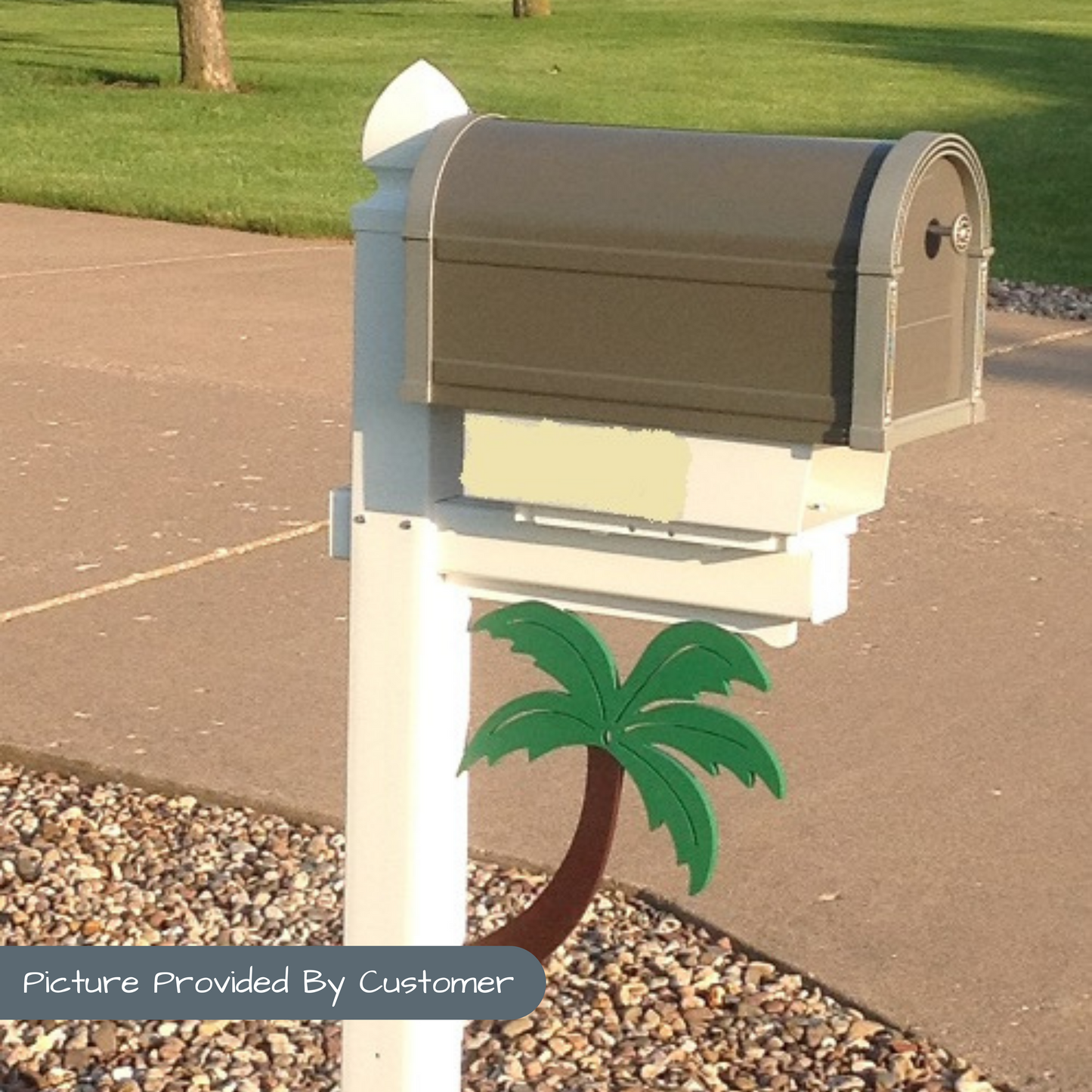Mailbox Bracket - Palm Tree Large 16x21 inch, Custom Mailbox, Coastal, Tropical, Bracket, Outdoor Decor, Mailbox & Post Not Included