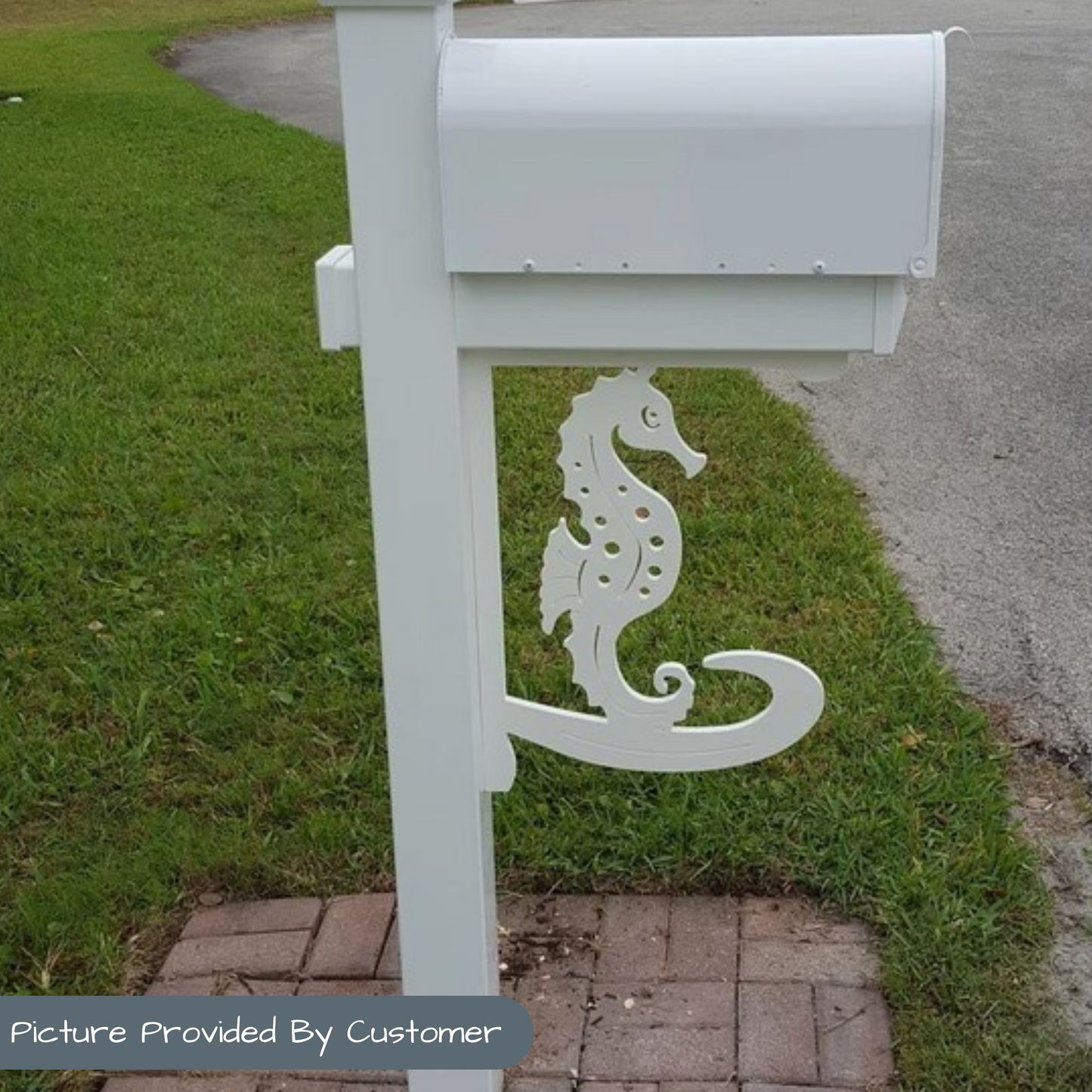 Mailbox Bracket - Seahorse Large 16x21 inch, Custom Mailbox, Coastal, Tropical, Bracket, Outdoor Decor, Mailbox & Post Not Included