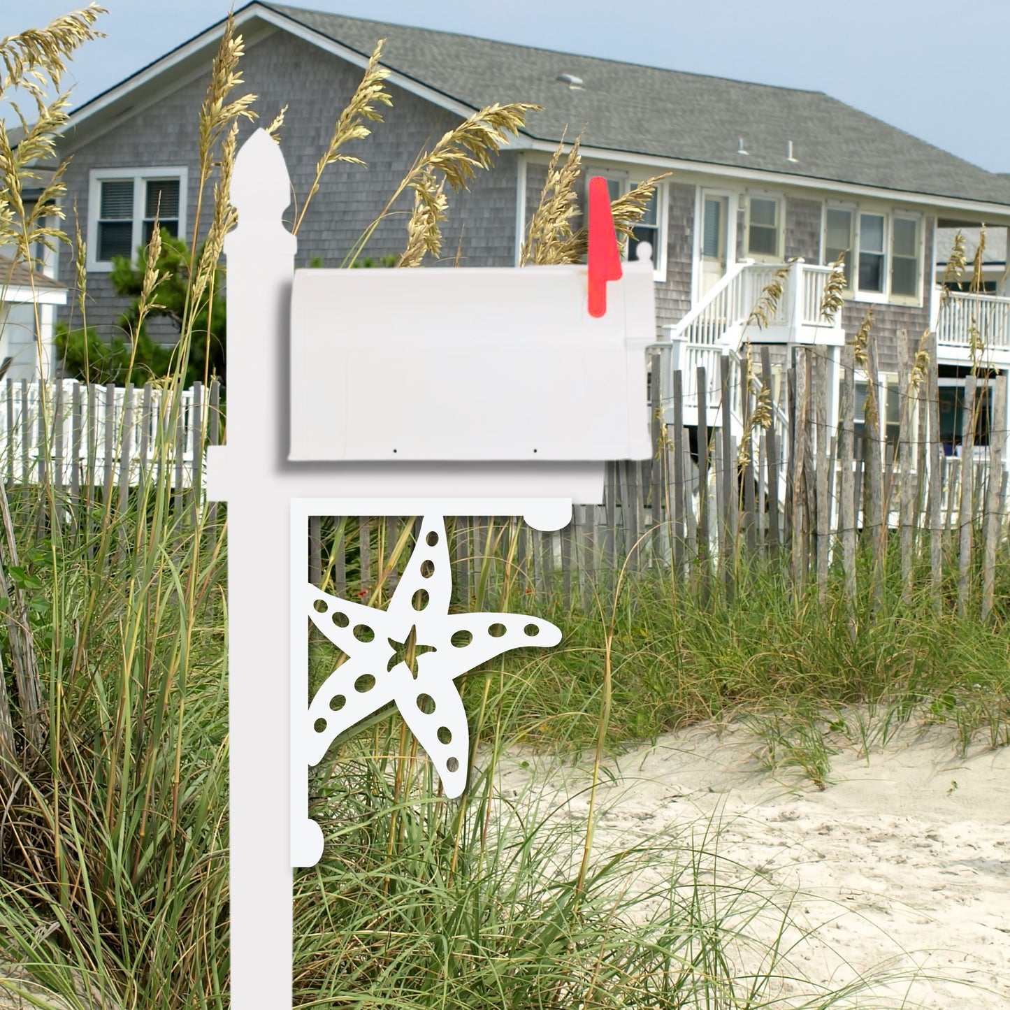 Mailbox Bracket - Starfish Large 16x21 inch, Custom Mailbox, Coastal, Tropical, Bracket, Outdoor Decor, Mailbox & Post Not Included