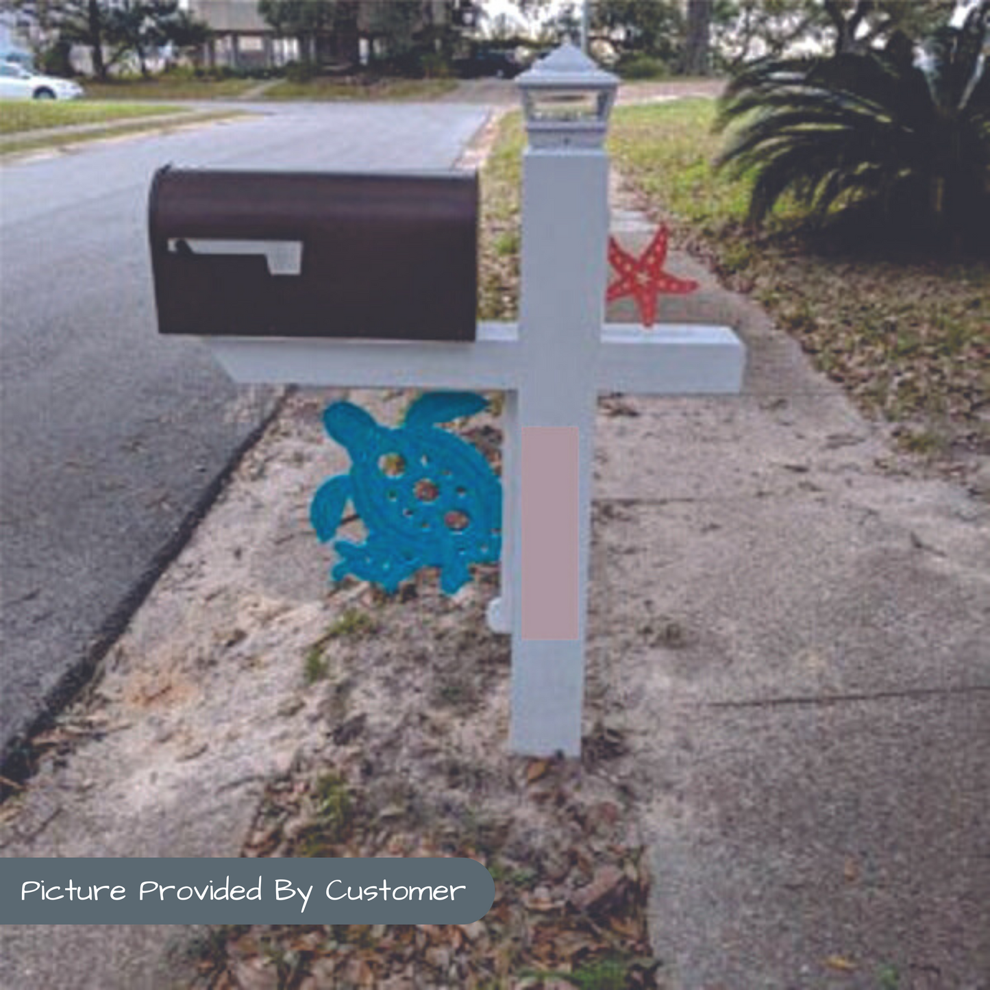 Mailbox Bracket - Turtle Large 16x21 inch, Custom Mailbox, Coastal, Tropical, Bracket, Outdoor Decor, Mailbox & Post Not Included