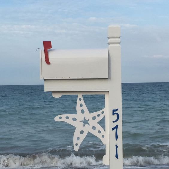 Mailbox Bracket - Starfish Large 16x21 inch, Custom Mailbox, Coastal, Tropical, Bracket, Outdoor Decor, Mailbox & Post Not Included