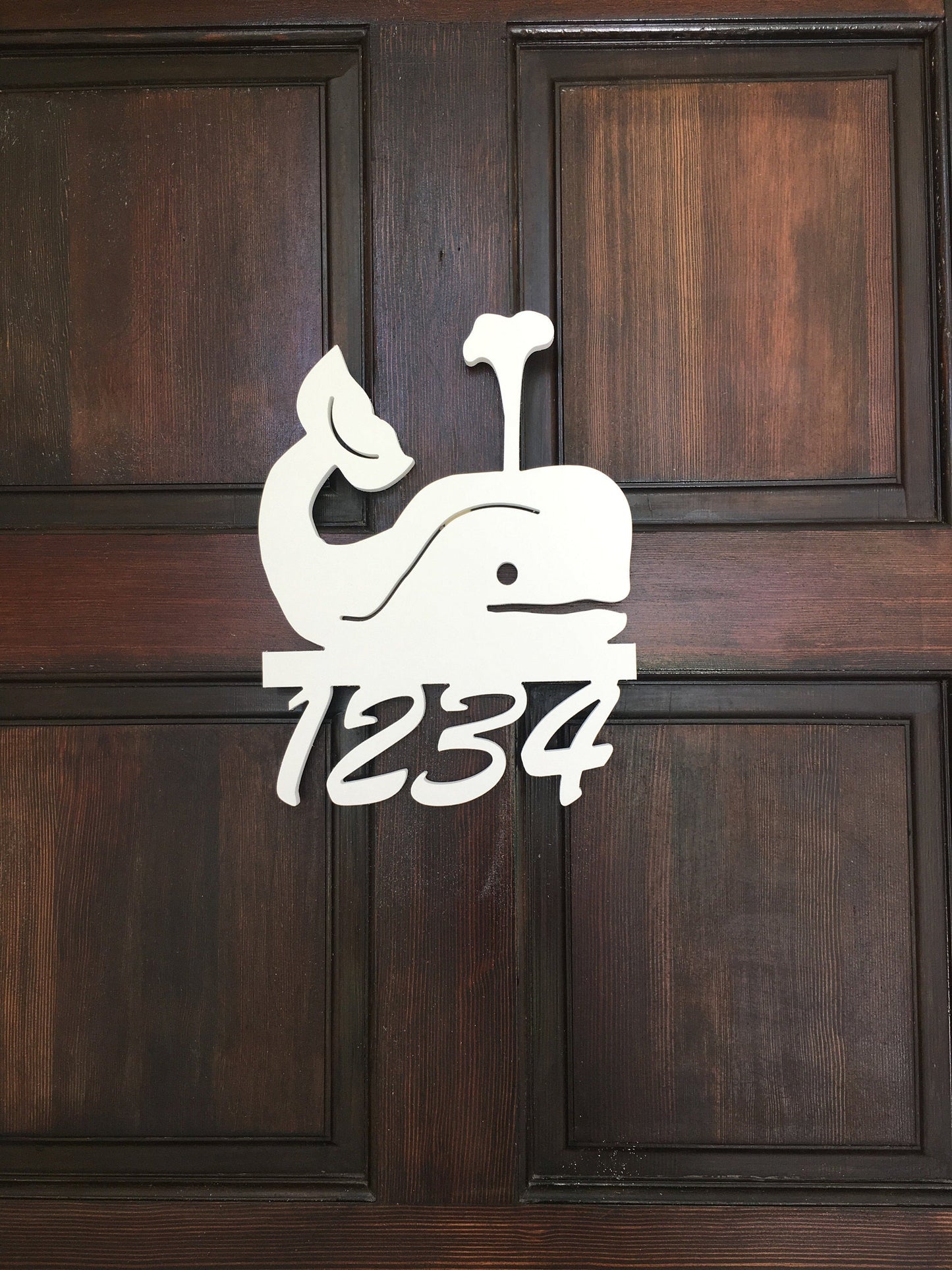 House Number Sign, Whale, Address Plaque, Address Sign, Custom, Personalized Sign, Housewarming Gift, Coastal, Tropical, Outdoor Decor