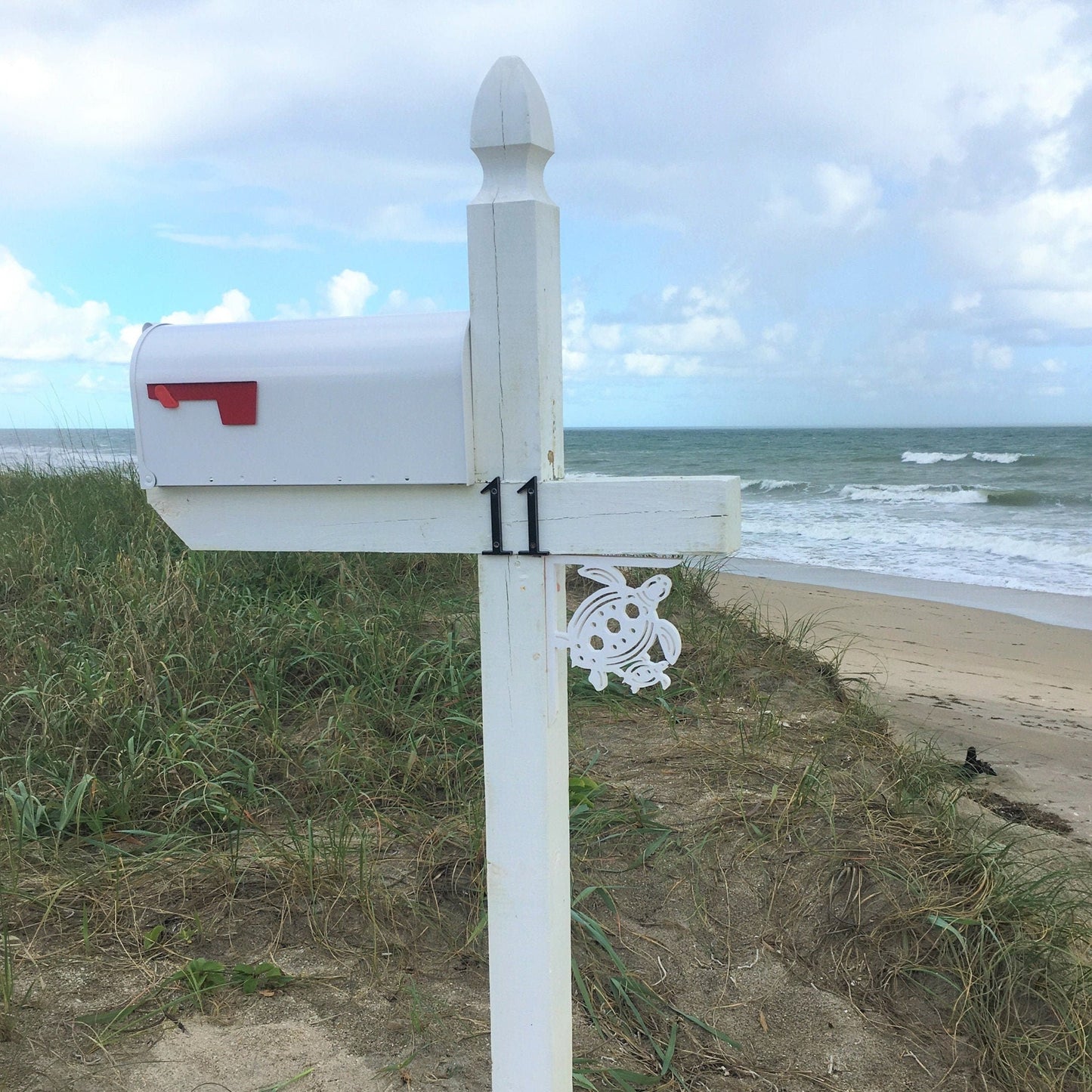 Mailbox Bracket - Turtle Small 7x9 inch, Custom Mailbox, Coastal, Tropical, Bracket, Outdoor Decor, Mailbox & Post Not Included