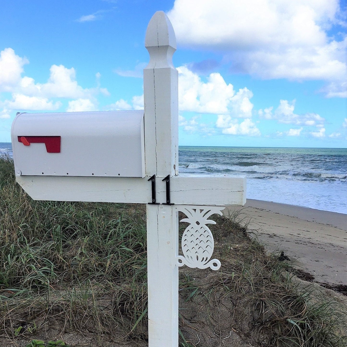 Mailbox Bracket - Pineapple Small 7x9 inch, Custom Mailbox, Coastal, Tropical, Bracket, Outdoor Decor, Mailbox & Post Not Included