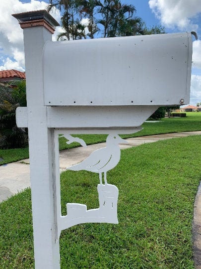 Mailbox Bracket - Seagull Large 16x21 inch, Custom Mailbox, Coastal, Tropical, Bracket, Outdoor Decor, Mailbox & Post Not Included