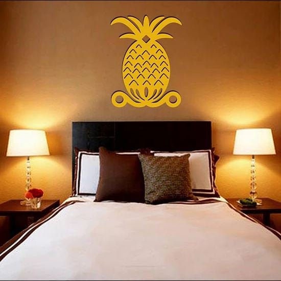Wall Art, Pineapple, Tropical, Outdoor Decor, Housewarming Gift, Nautical, Coastal, Custom, PVC Wall Art, Long Lasting