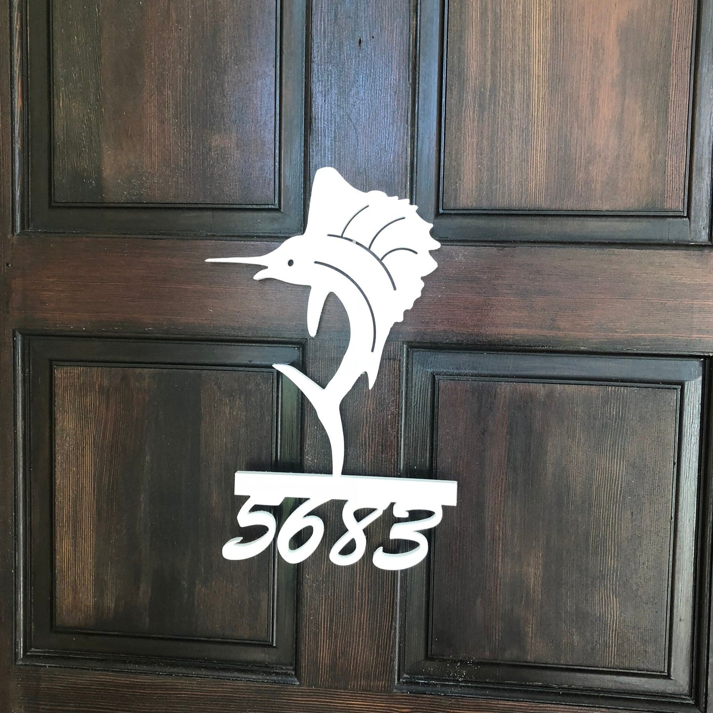 House Number Sign, Sailfish, Address Plaque, Address Sign, Custom, Personalized Sign, Housewarming Gift, Coastal, Tropical, Outdoor Decor