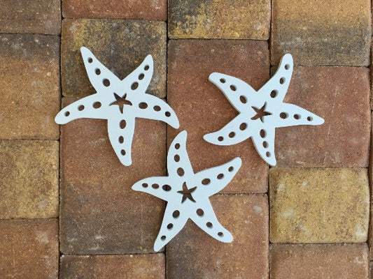 Shutter Embellishments - Starfish Wall Art X3 Pieces Small approx 8X5, Custom, Outdoor Decor, Tropical, Ships Free to Mainland USA