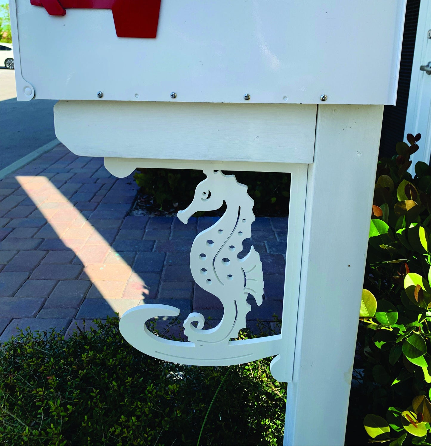 Mailbox Bracket - Seahorse Medium 12x16 inch, Custom Mailbox, Coastal, Tropical, Bracket, Outdoor Decor, Mailbox & Post Not Included