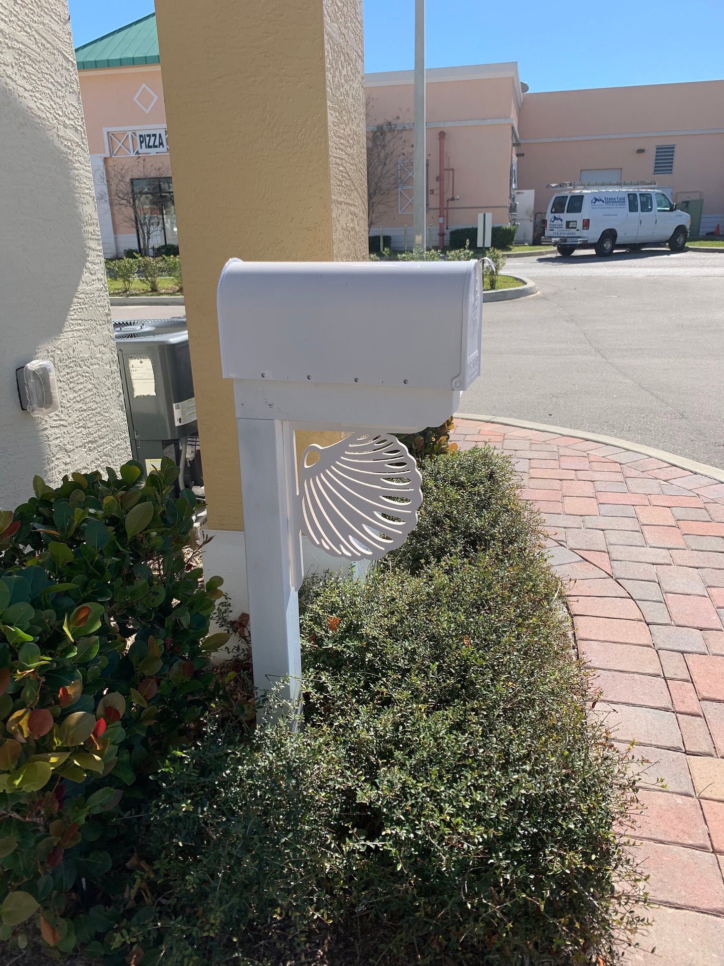 Mailbox Bracket - Seashell Medium 12x16 inch, Custom Mailbox, Coastal, Tropical, Bracket, Outdoor Decor, Mailbox & Post Not Included