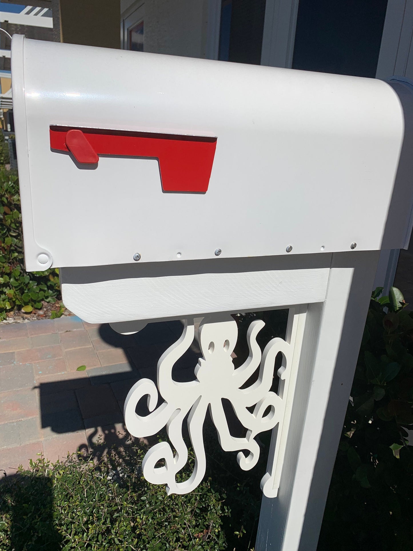 Mailbox Bracket - Octopus Medium 12x16 inch, Custom Mailbox, Coastal, Tropical, Bracket, Outdoor Decor, Mailbox & Post Not Included