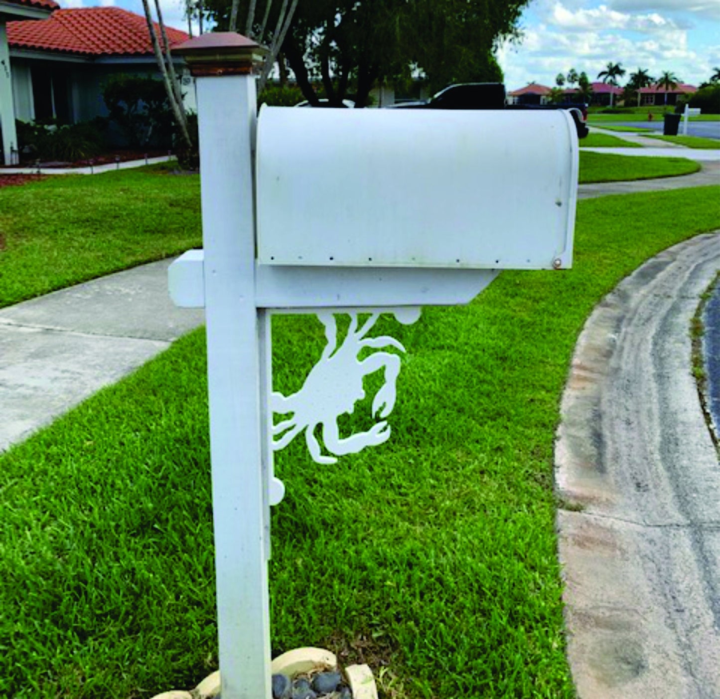 Mailbox Bracket - Crab Medium 12x16 inch, Custom Mailbox, Coastal, Tropical, Bracket, Outdoor Decor, Mailbox & Post Not Included