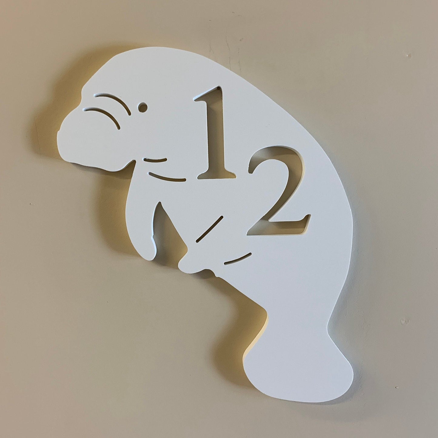 House Number Plaque - Manatee, Address Plaque, Custom, Personalized, Housewarming Gift, Tropical, Outdoor Decor, Ships Free To Mainland USA