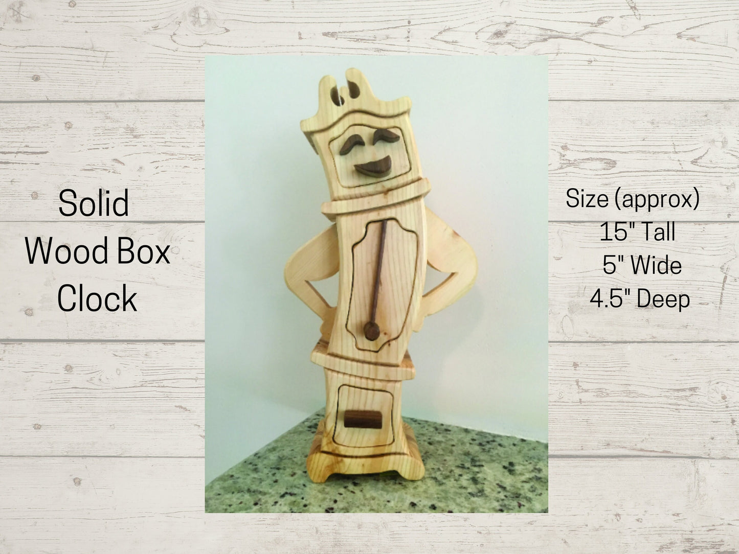 Solid Wood Box w/Drawers - Grandfather Clock, Jewelry Box, Handcrafted, Custom Box, Personalized Box, Handmade, Engraved, Stash Box