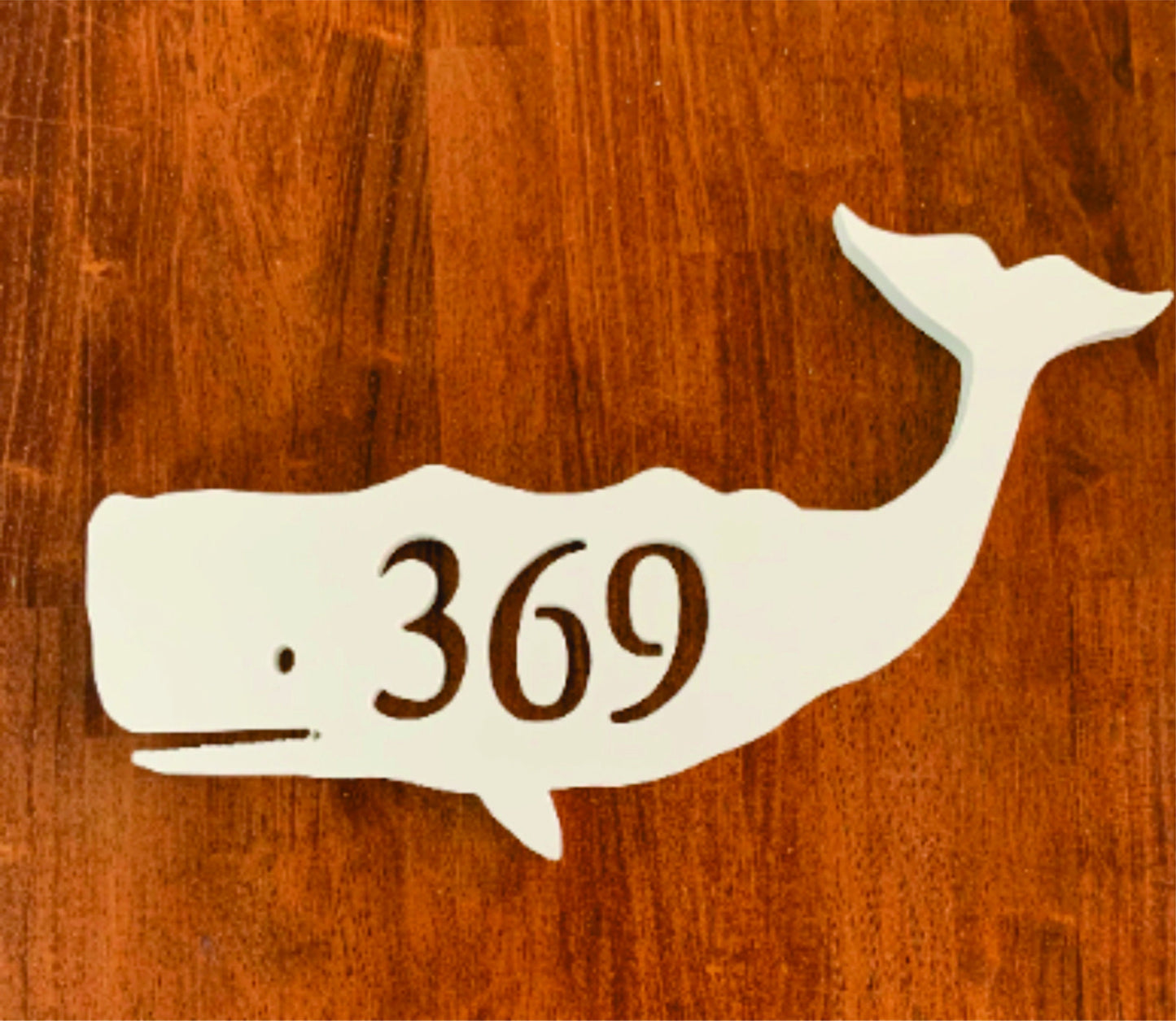 House Number Plaque - Whale, Address Plaque, Custom, Personalized, Housewarming Gift, Tropical, Outdoor Decor, Ships Free To Mainland USA